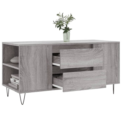 vidaXL Coffee Table Grey Sonoma 102x44.5x50 cm Engineered Wood 4