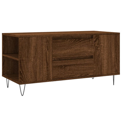 vidaXL Coffee Table Brown Oak 102x44.5x50 cm Engineered Wood 2