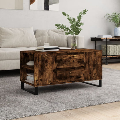Coffee Table 102x44,5x50 cm Engineered Wood Smoked oak