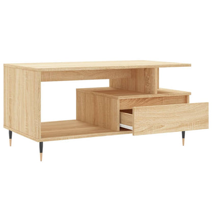 vidaXL Coffee Table Sonoma Oak 90x49x45 cm Engineered Wood 6