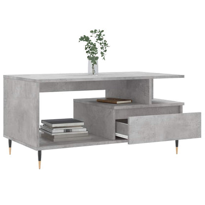 vidaXL Coffee Table Concrete Grey 90x49x45 cm Engineered Wood 4