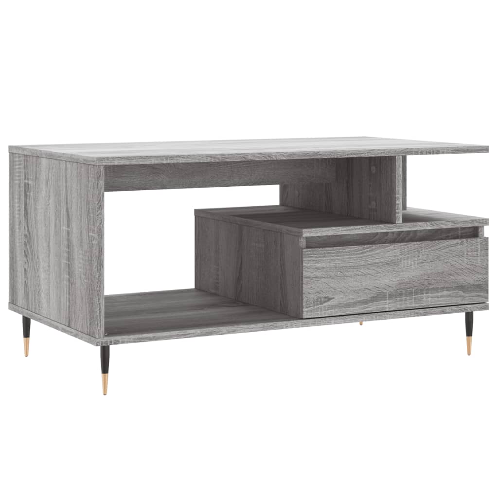vidaXL Coffee Table Grey Sonoma 90x49x45 cm Engineered Wood 2