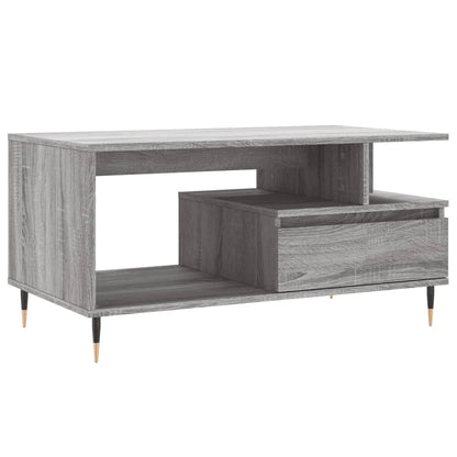 vidaXL Coffee Table Grey Sonoma 90x49x45 cm Engineered Wood 2