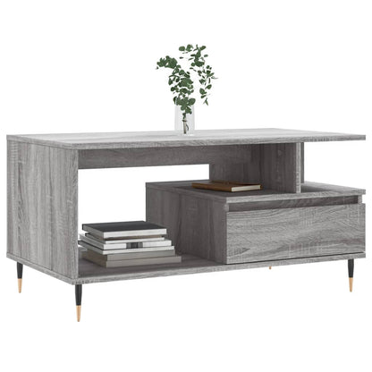 vidaXL Coffee Table Grey Sonoma 90x49x45 cm Engineered Wood 3