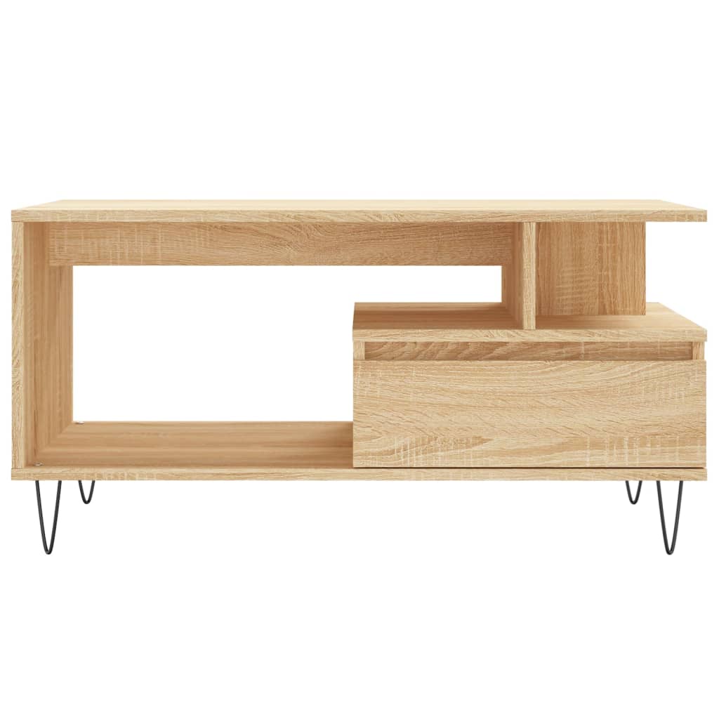vidaXL Coffee Table Sonoma Oak 90x49x45 cm Engineered Wood 5
