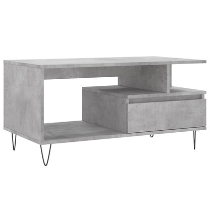 vidaXL Coffee Table Concrete Grey 90x49x45 cm Engineered Wood 2