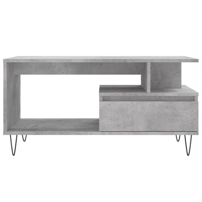 vidaXL Coffee Table Concrete Grey 90x49x45 cm Engineered Wood 5