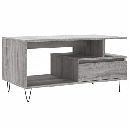 vidaXL Coffee Table Grey Sonoma 90x49x45 cm Engineered Wood 2