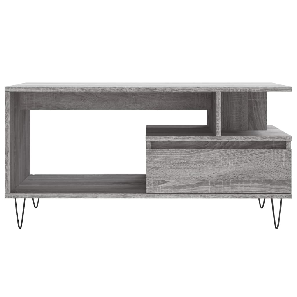 vidaXL Coffee Table Grey Sonoma 90x49x45 cm Engineered Wood 5