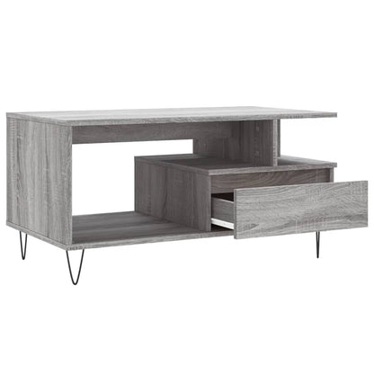 vidaXL Coffee Table Grey Sonoma 90x49x45 cm Engineered Wood 6