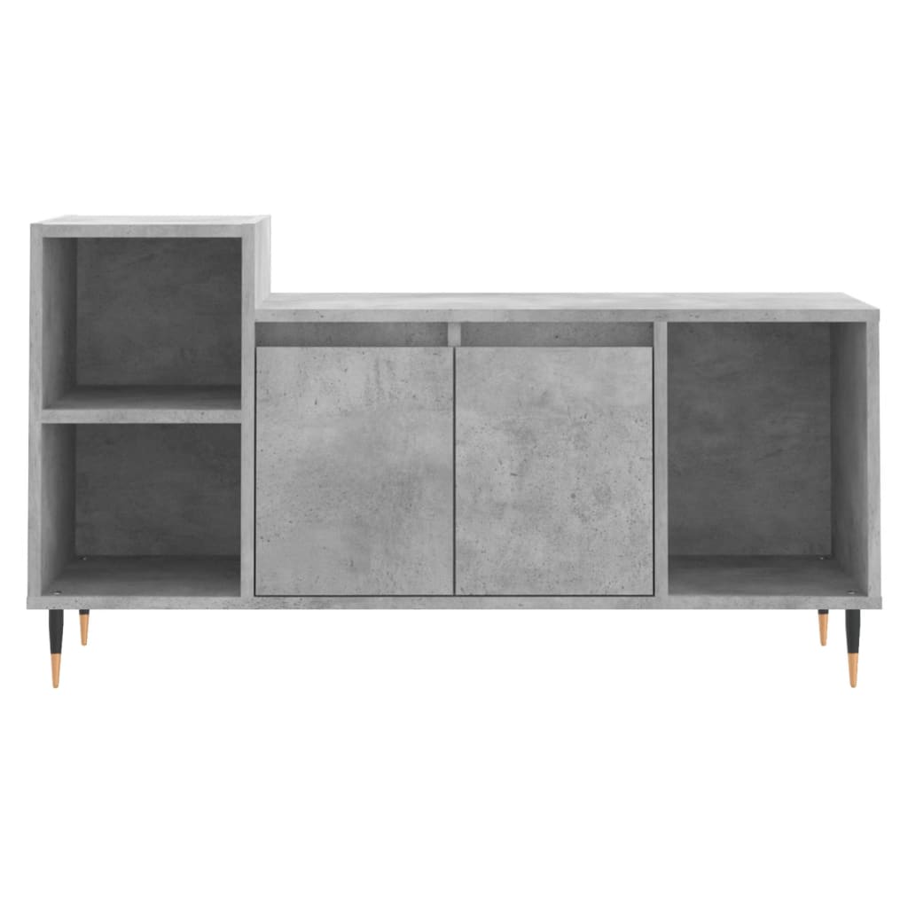 vidaXL TV Cabinet Concrete Grey 100x35x55 cm Engineered Wood 5