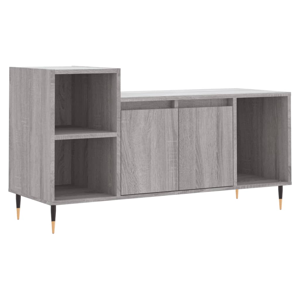 vidaXL TV Cabinet Grey Sonoma 100x35x55 cm Engineered Wood 2