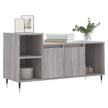 vidaXL TV Cabinet Grey Sonoma 100x35x55 cm Engineered Wood 3