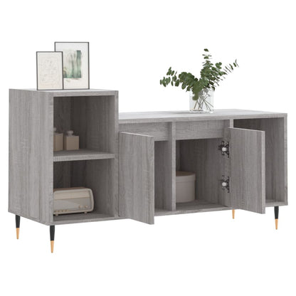 vidaXL TV Cabinet Grey Sonoma 100x35x55 cm Engineered Wood 4