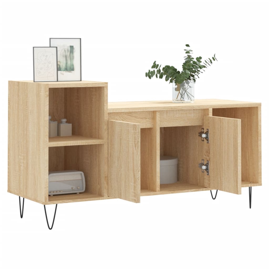 vidaXL TV Cabinet Sonoma Oak 100x35x55 cm Engineered Wood 4