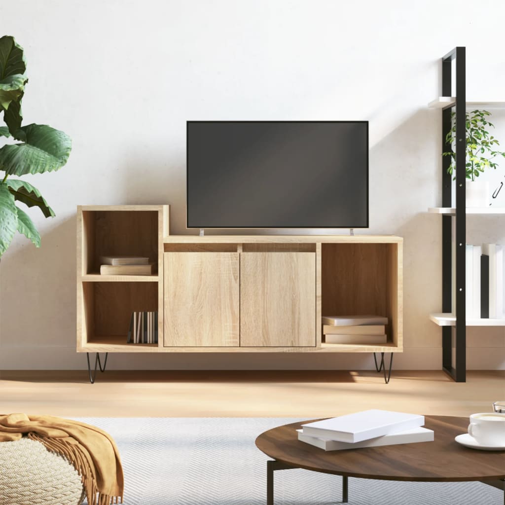 vidaXL TV Cabinet Sonoma Oak 100x35x55 cm Engineered Wood 1