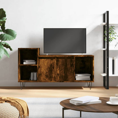 vidaXL TV Cabinet Smoked Oak 100x35x55 cm Engineered Wood 1