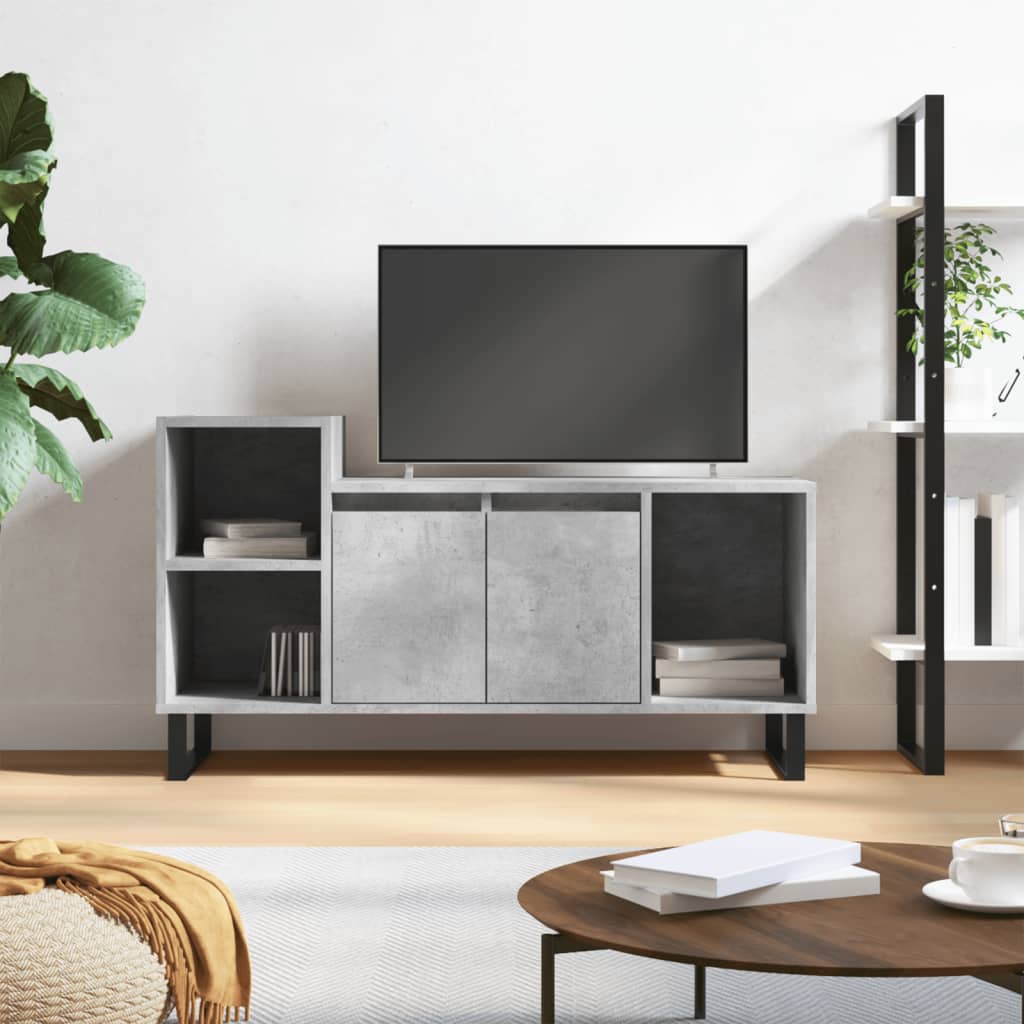 TV Cabinet 100x35x55 cm Engineered Wood Concrete grey