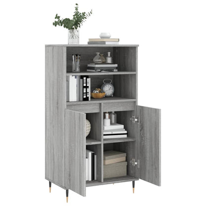vidaXL Highboard Grey Sonoma 60x36x110 cm Engineered Wood 4
