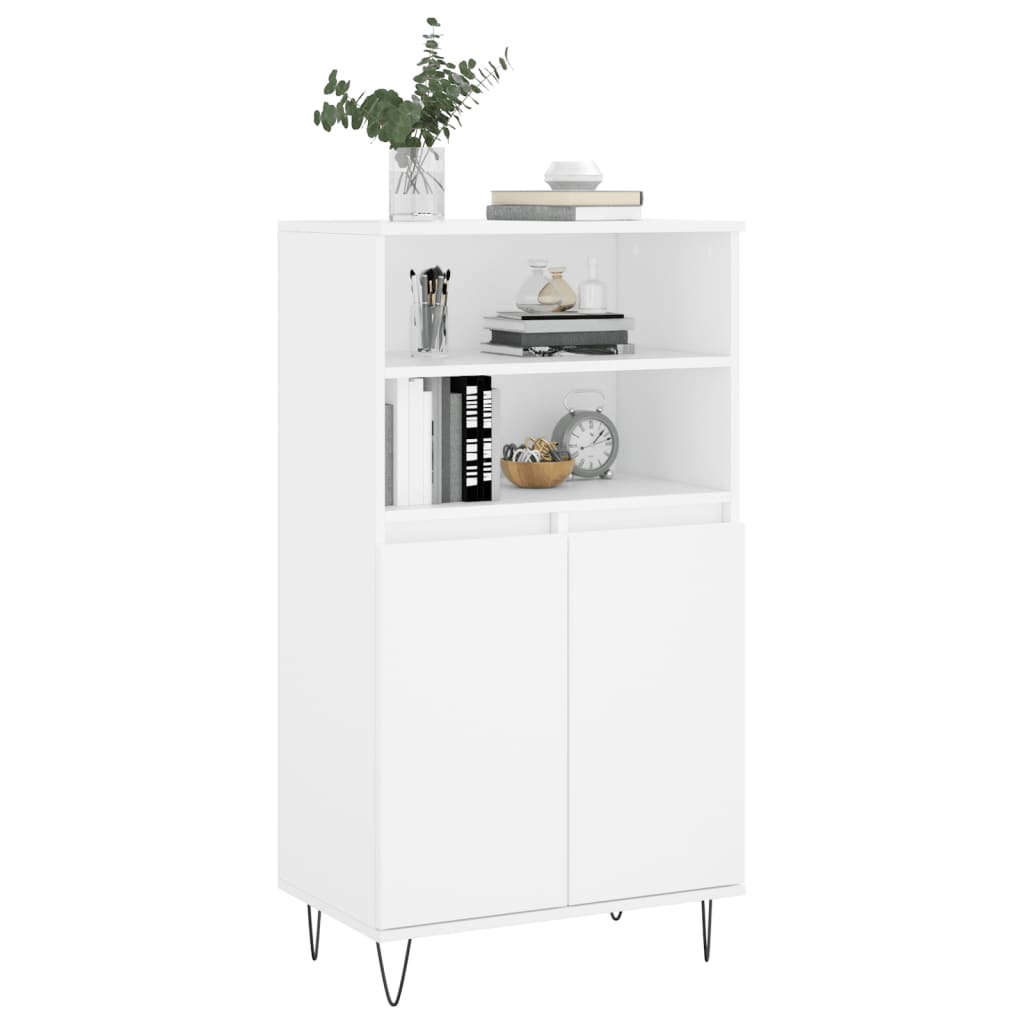 Highboard 60x36x110 cm Engineered Wood White