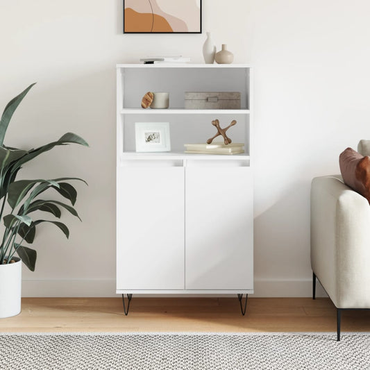 Highboard 60x36x110 cm Engineered Wood White