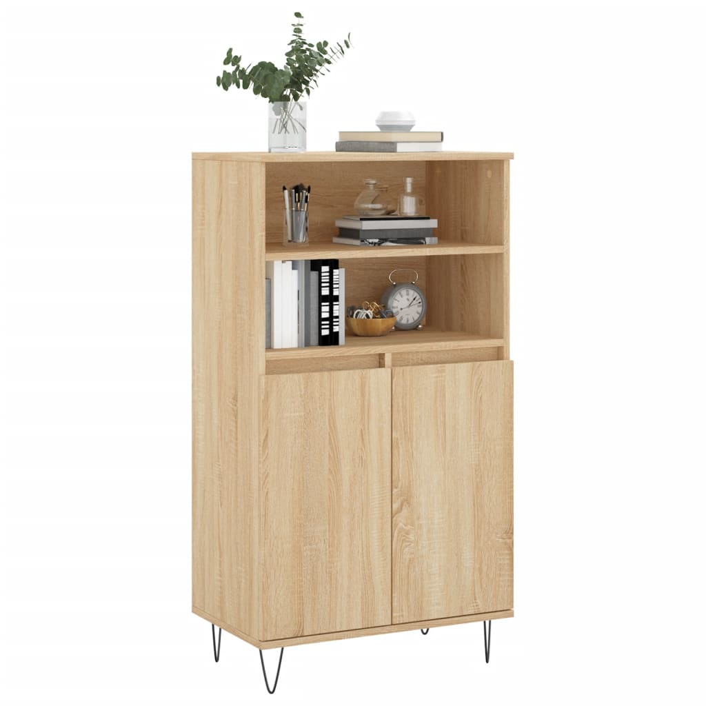 Highboard 60x36x110 cm Engineered Wood Sonoma oak