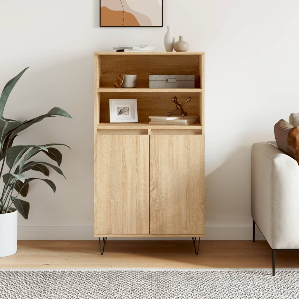 Highboard 60x36x110 cm Engineered Wood Sonoma oak