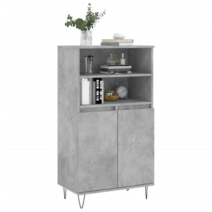 vidaXL Highboard Concrete Grey 60x36x110 cm Engineered Wood 3