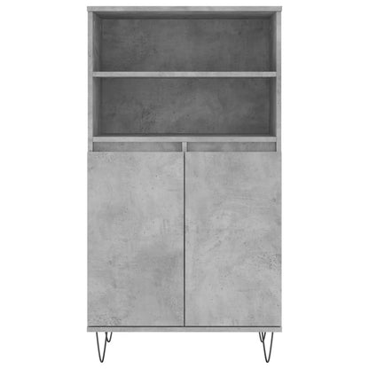 vidaXL Highboard Concrete Grey 60x36x110 cm Engineered Wood 6