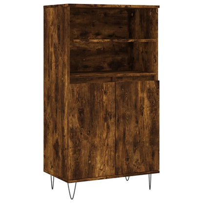 vidaXL Highboard Smoked Oak 60x36x110 cm Engineered Wood 2