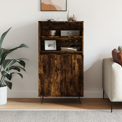 vidaXL Highboard Smoked Oak 60x36x110 cm Engineered Wood 1