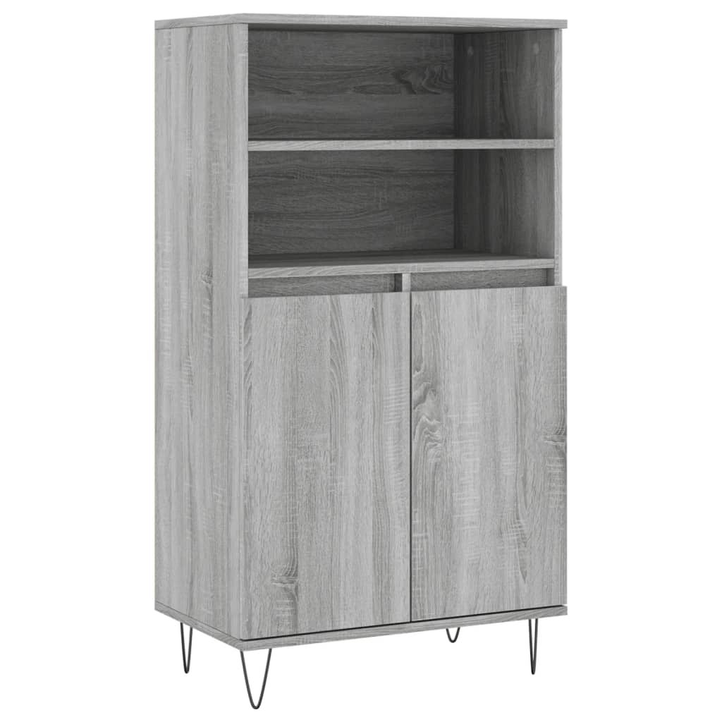 Highboard 60x36x110 cm Engineered Wood Grey sonoma