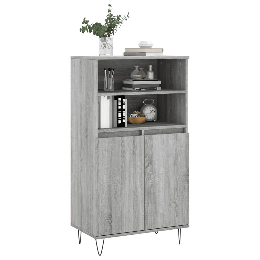 Highboard 60x36x110 cm Engineered Wood Grey sonoma