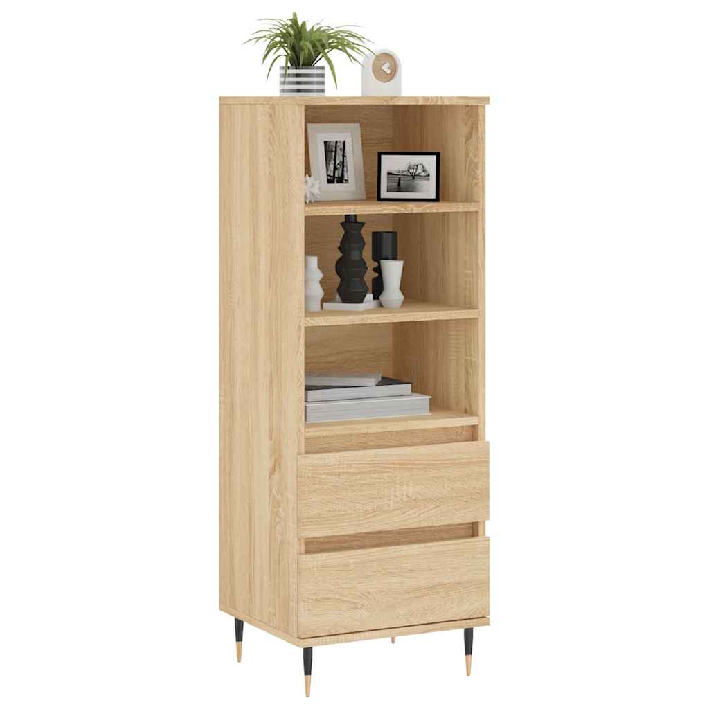 vidaXL Highboard Sonoma Oak 40x36x110 cm Engineered Wood 3