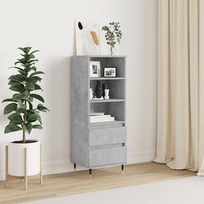vidaXL Highboard Concrete Grey 40x36x110 cm Engineered Wood 1
