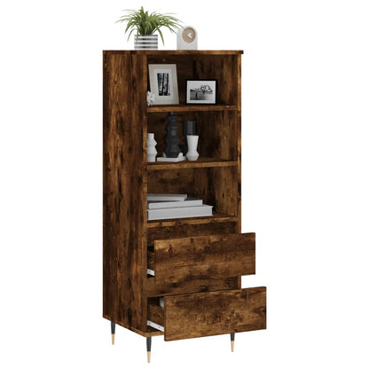 vidaXL Highboard Smoked Oak 40x36x110 cm Engineered Wood 4
