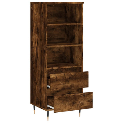 vidaXL Highboard Smoked Oak 40x36x110 cm Engineered Wood 6