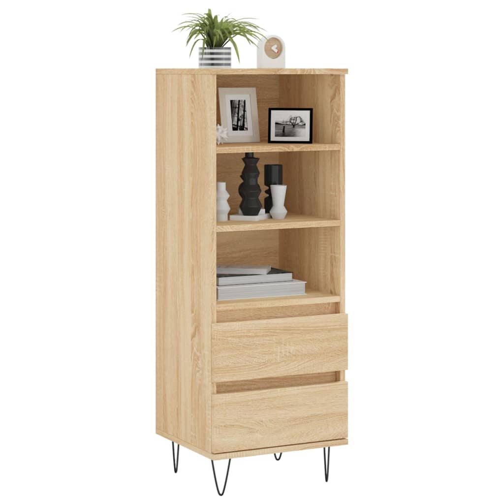 vidaXL Highboard Sonoma Oak 40x36x110 cm Engineered Wood 3
