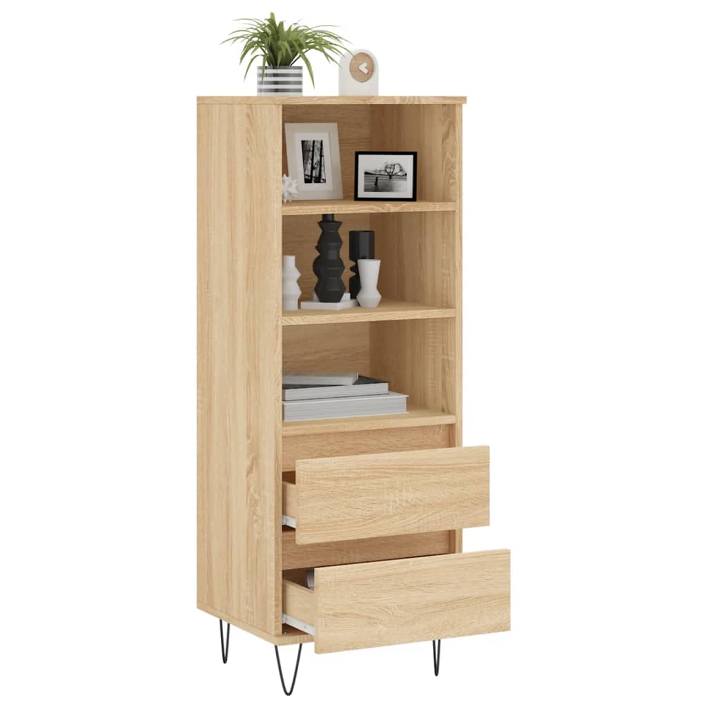 vidaXL Highboard Sonoma Oak 40x36x110 cm Engineered Wood 4