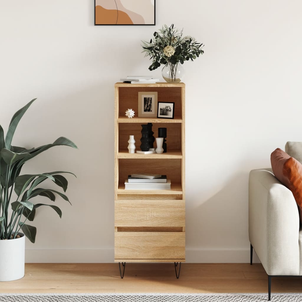 vidaXL Highboard Sonoma Oak 40x36x110 cm Engineered Wood 1