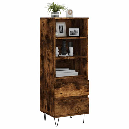vidaXL Highboard Smoked Oak 40x36x110 cm Engineered Wood 3