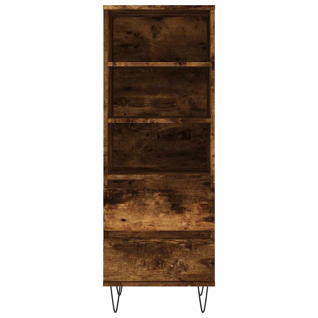 vidaXL Highboard Smoked Oak 40x36x110 cm Engineered Wood 5