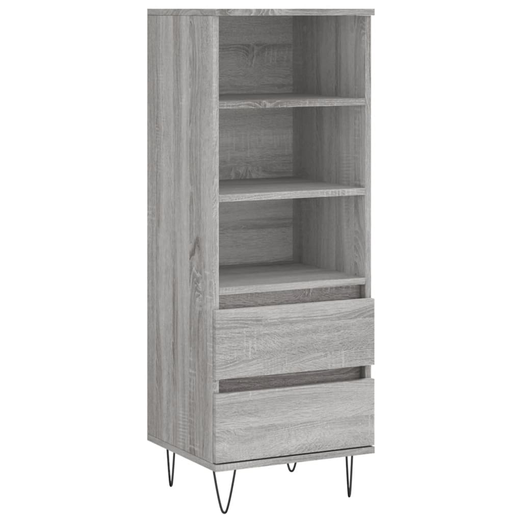vidaXL Highboard Grey Sonoma 40x36x110 cm Engineered Wood 2