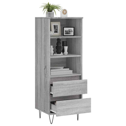 vidaXL Highboard Grey Sonoma 40x36x110 cm Engineered Wood 4