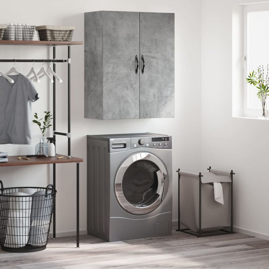vidaXL Wall Mounted Cabinet Concrete Grey 69,5x34x90 cm Engineered Wood 1