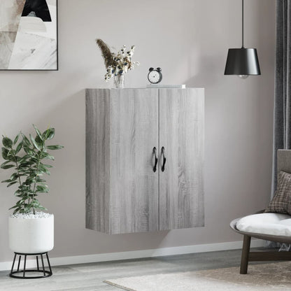 vidaXL Wall Mounted Cabinet Grey Sonoma 69.5x34x90 cm Engineered Wood 3