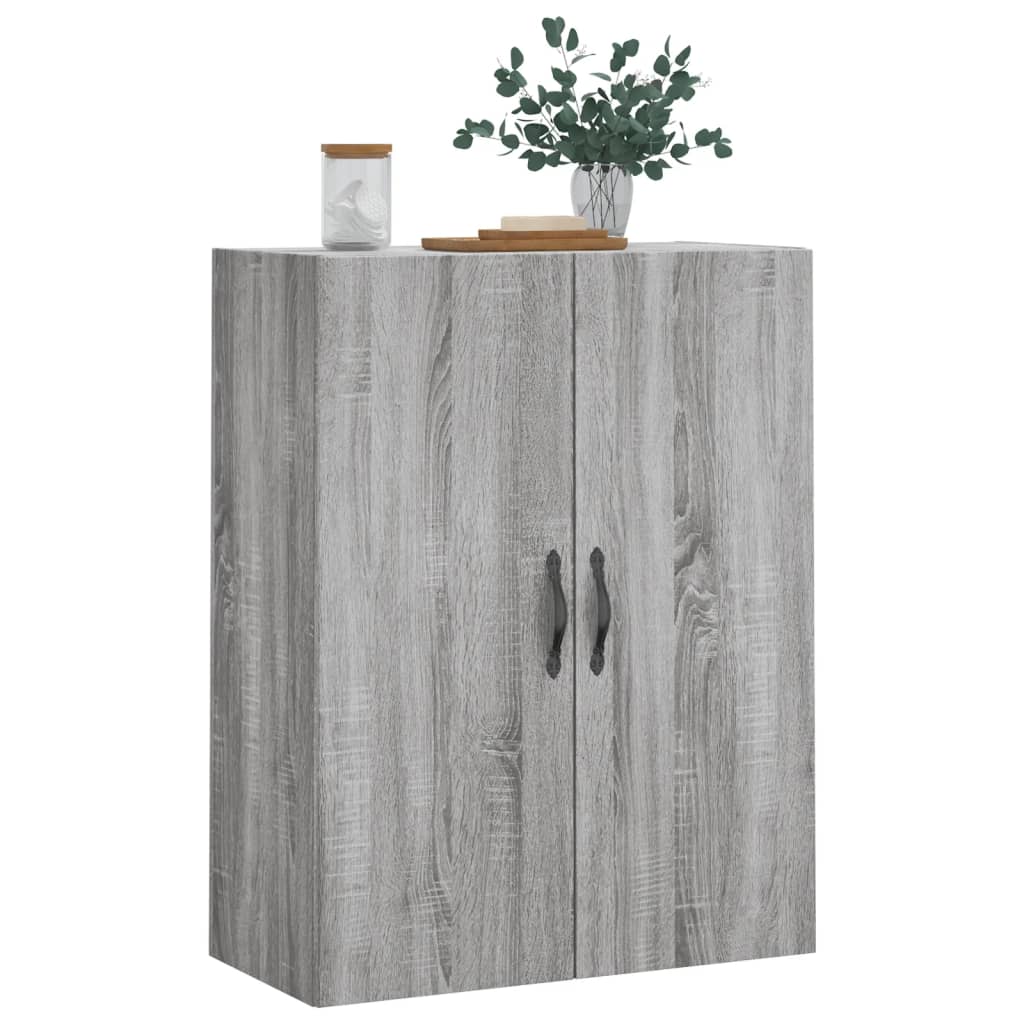 vidaXL Wall Mounted Cabinet Grey Sonoma 69.5x34x90 cm Engineered Wood 4