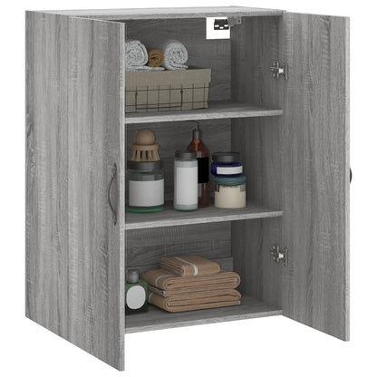 vidaXL Wall Mounted Cabinet Grey Sonoma 69.5x34x90 cm Engineered Wood 5