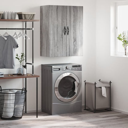 vidaXL Wall Mounted Cabinet Grey Sonoma 69.5x34x90 cm Engineered Wood 1
