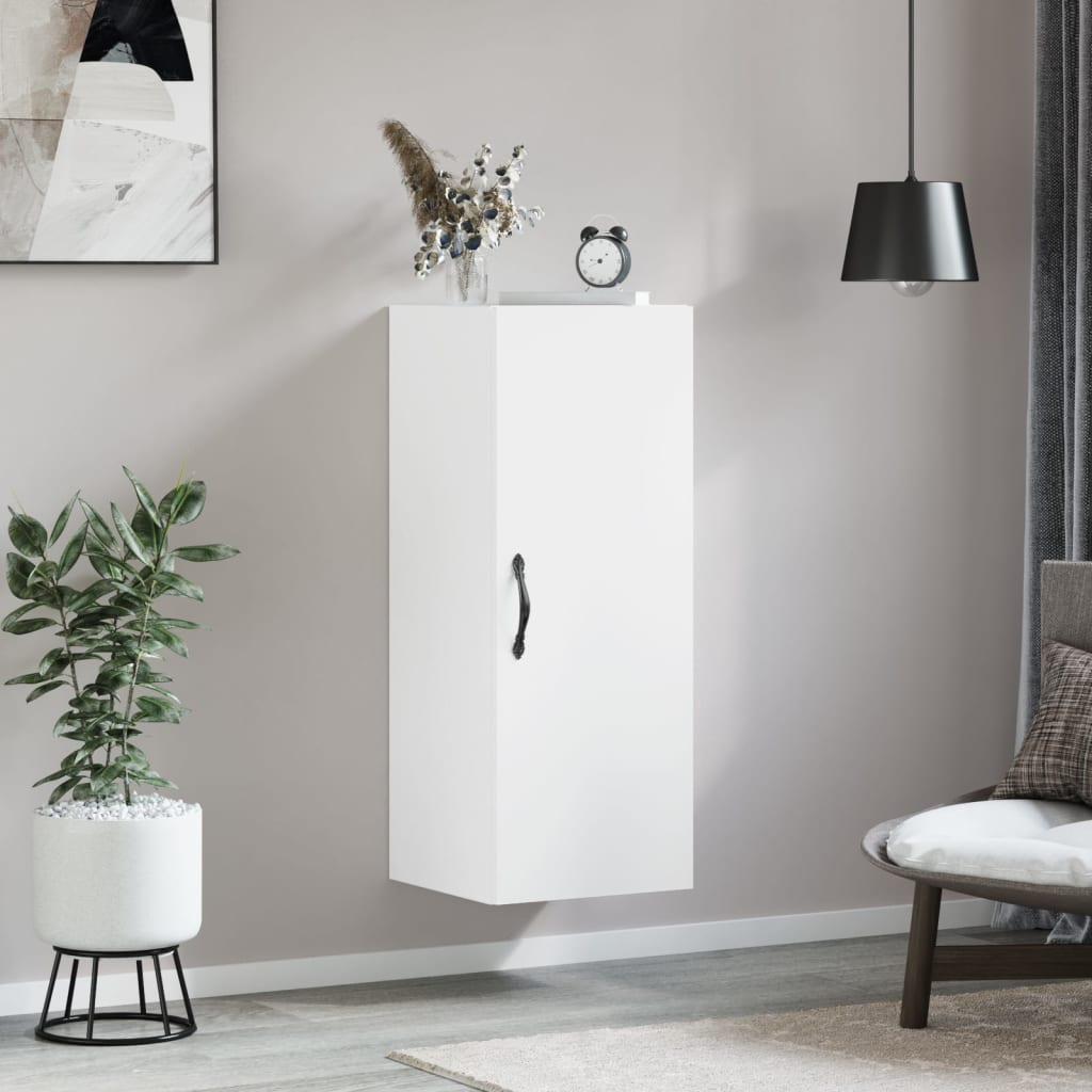 vidaXL Wall Mounted Cabinet White 34.5x34x90 cm Engineered Wood 1